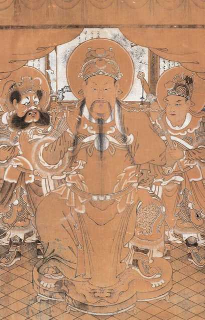 佚名 绢本神像图 立轴